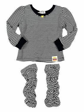 Harajuku Mini Striped Top & Leg Warmers Set 18 Months